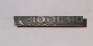 Druggist Letterpress Printers Block - Picture 1 of 11