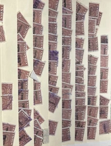 Más de 90+ piezas Marrón 10 Paisa Antiguo INDIA INGRESOS sello tesoro ver descripción - Imagen 1 de 7