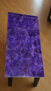 Amytshet Agate Coffee Table – Luxury Natural Stone Resin Accent - Picture 1 of 9