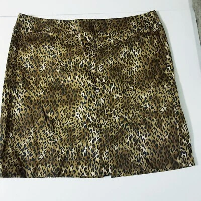 Minifalda corta Liz Claiborne estampado animal leopardo talla 16 Rock Chic  Foto 1 de 4