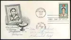 US. 1190. 4c. Student Nurse Lighting Candle, Nursing Issue. Artmaster FDC. 1961 - Picture 1 of 1