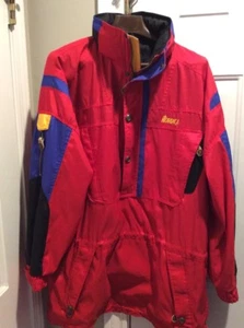 NORDICA SPORTSYSTEM Men's Ski Snowboard Pullover Jacket Coat Red Hood Large L - Picture 1 of 12