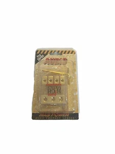 2-GANG AGU ROAD RAGE FUSE BLOCK THREE 4 GAUGE INPUT TWO 8 GA OUTPUT GOLD PLATED - Picture 1 of 4