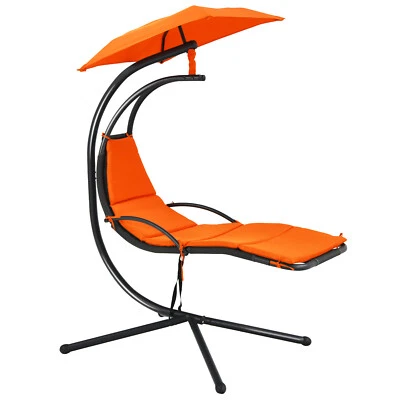 Hamaca colgante para patio Patiojoy chaise sillón con dosel cojín naranja Foto 1 de 4