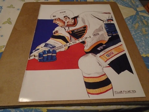 BRETT HULL  POSTER COLOR 8 BY 11  inches ST-LOUIS BLUES Cover