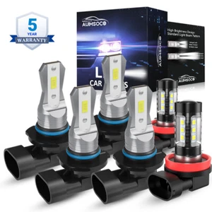 Para For Toyota Corolla 2009 2010 2011 2012-2015 faro LED +Kit de luz antiniebla - Picture 1 of 17