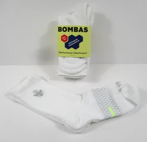 -New Bombas M Midweight Hex Tec 3 Pairs Crew Socks Size Women 8-10.5 / Men 6-9 - Picture 1 of 3