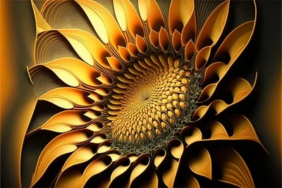 Canvas Art Gold Yellow Orange Sunflower Flower Wall Picture Poster Print - Image 1 of 4