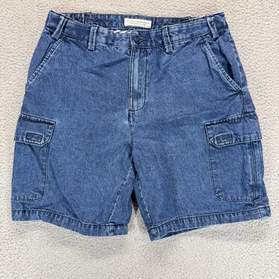 Pantalones Cortos de Denim Island Republic Para Hombres Carga Cintura Ajustable Azul Jean Talla 34 Foto 1 de 4