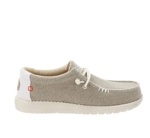 Hey Dude Scarpe HD40003 Mocassini Uomo in Tessuto Tortora Chiusura Lacci - Imagen 1 de 40