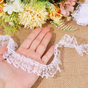 Weißes Spitzenband - 3/4 Zoll breit Vintage Spitzenborte, 11 Yards zum Nähen, Hochzeit... - Bild 1 von 7