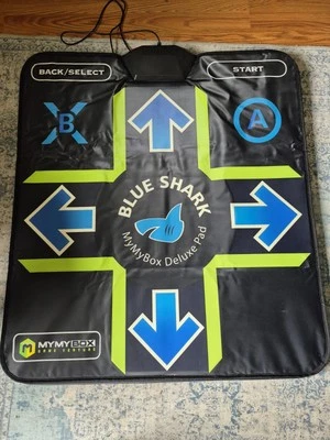 MyMyBox Blue Shark Deluxe Dance Pad Playstation 2 PS2 With Foam Insert Tested - Image 1 of 4
