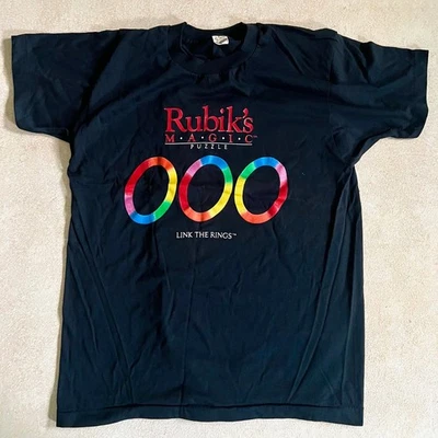 RARE Rubik's Magic Puzzle T-Shirt - 1986 Toy Fair Giveaway MINT! - Image 1 of 4