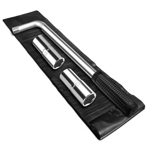 Telescoping Lug Wrench, Extended Lug Wheel Wrench with 17mm/19mm(3/4”), 21mm(... - Picture 1 of 7