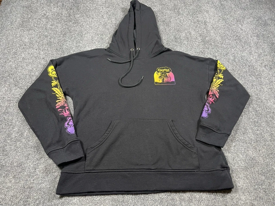 Empyre Sudadera con Capucha Mujer Pequeña Manga Larga Gráfico Seta Negra Damas Foto 1 de 4