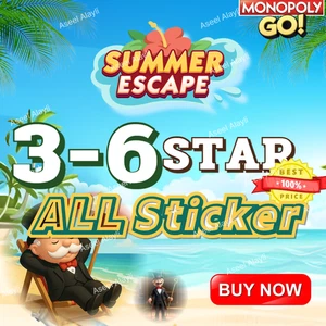 Monopoly_Stickers_Go 3🌟- 6🌟(All Stickers Available)SUMMER ESCAPE CHEAPEST FAST - Picture 1 of 1