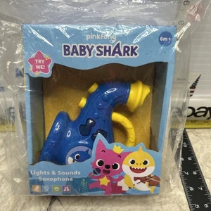 Pinkfong Baby Shark Lights N' Sounds Saxophone blue toy instrument kids toddler - Picture 1 of 10