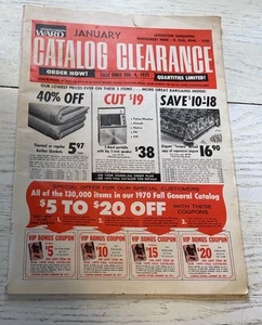 Wards Catalog Clearance Jan 1971 Vintage Toys Clothes Radio Bikes Sale Flyer - Foto 1 di 8