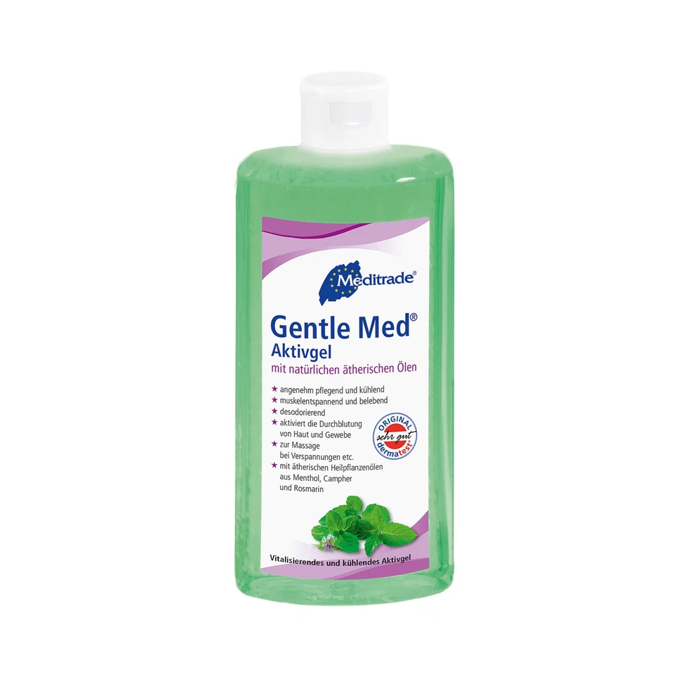 MEDITRADE GMBH Gentle Med® Aktivgel 500 ml – kühlend, Massage, Muskelentspannung, Sportgel