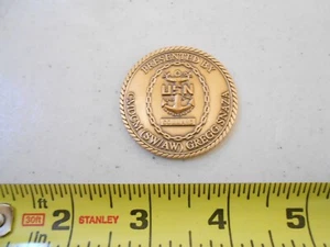 RARE GREGG SNAZA COMMANDER NAVAL STATION NORFOLK SW / AW MILITARY CHALLENGE COIN - Picture 1 of 5