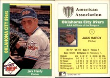 Jack Hardy Signed 1990 CMC Oklahoma City 89ers #1 Card *Autograph Den* Auto