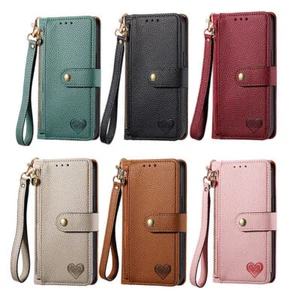 Love Leather Wallet Phone Case For OPPO Reno 14F 13F Realme 15 14 12 13 P3 C75 - Picture 1 of 21
