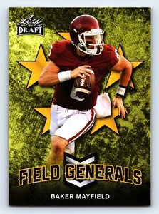 Name Baker Mayfield Oklahoma Sooners Field Generals Gold Football Card FG-01 - Picture 1 of 2