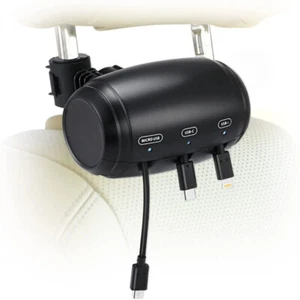 Siège arrière rétractable 3 en 1 boîte de recharge de voiture tous téléphones pour passagers - Photo 1 sur 6