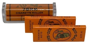 Zig Zag AUTHENTIC Cigarette Roller W/ 2 Packs Papers 78mm/ 1.25" *FREE SHIPPING* - Picture 1 of 2