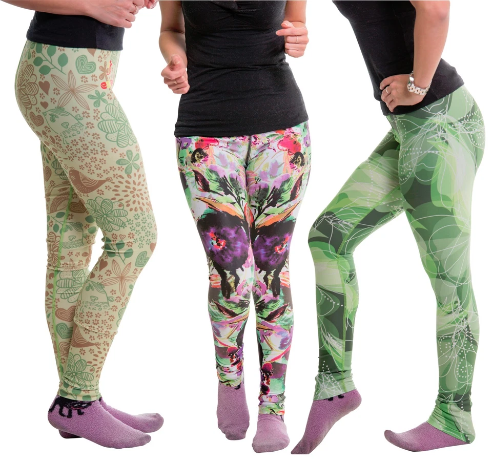 Womens Sublimated Compression Pants Running Gym Workout Stretchable Trousers - Image 1 of 1