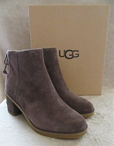 UGG Australia Corinne Mysterious Brown Suede Zip Boots Shoes US 9 EUR 40 NWB  - Picture 1 of 7