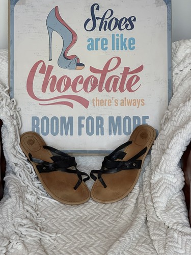 UGG Mireya sandali infradito infradito infradito infradito neri donna taglia 12