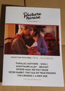 PICTUREHOUSE CINEMA WEEKLY SCHEDULE LEAFLET - 28TH JAN - 3RD FEB 2022 - NM - Picture 1 of 3