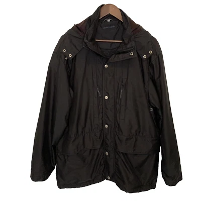 Pierre Cardin jacket mens medium black full zip snap closure designer coat - Image 1 of 4