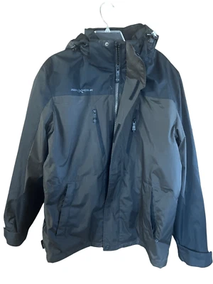 ZeroXposur Grid Dobby 2 en 1 carcasa con capucha y abrigo interior talla L negro/marrón Foto 1 de 4