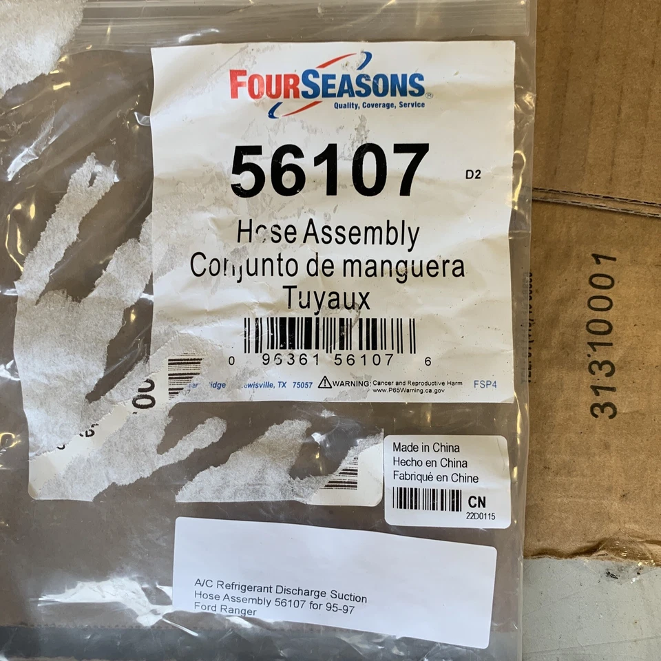 Conjunto de manguera de succión de descarga de aire acondicionado 56107 para Ford Ranger 95-97 Foto 1 de 4