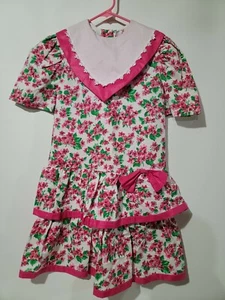 Vintage ATLANTA Apparel Group Floral Design Nice Party Dress Made in USA - Picture 1 of 4