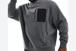 ASOS Design Oversized Sweatshirt with Pocket Size: M Color: Grey  New No Tags - Picture 1 of 9