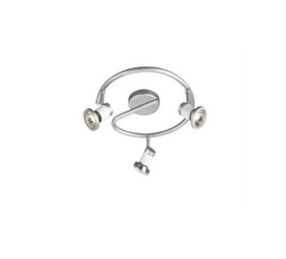 Deckenspot Deckenspirale Deckenspot Spot Strahler Udo 3x GU10 50W Silber - Bild 1 von 1