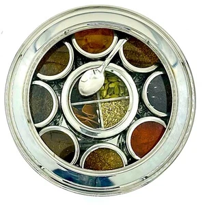 Large 22cm Premium Spice Tin Masala Dabba | 9 Spice Jars with Individual Lids - Picture 1 of 4