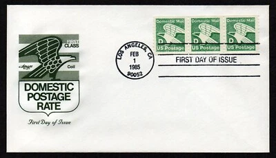 USA, SCOTT # 2112, ARTMASTER FDC COVER 1985 D RATE WITH PNC3 #5 DOMESTIC MAIL - Image 1 of 2