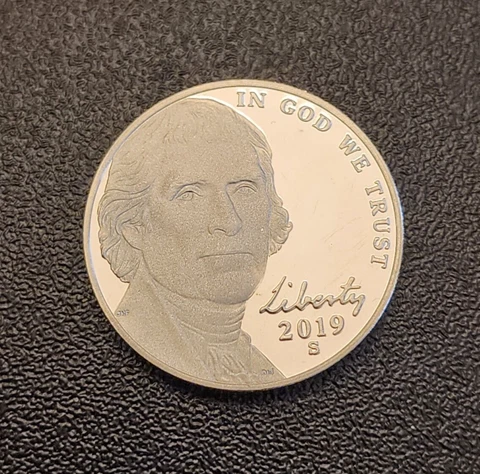 2019 S PROOF JEFFERSON NICKEL  - From Proof Set - FREE SHIPPING Cover