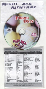 Pop Mix Video Promo Only DVD April 2001 - Aerosmith Corrs Dave Matthews Garbage - Picture 1 of 1