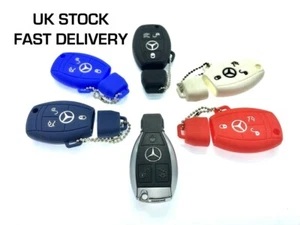 SILICONE 3 BUTTON CASE COVER WITH TOP - MERC.Benz A E S G SLK CLK S SL ML - Picture 1 of 12