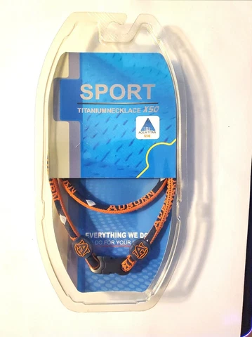 Auburn Tigers Sport Titanium Necklace X50 22" Length NCAA Football Baseball Cover