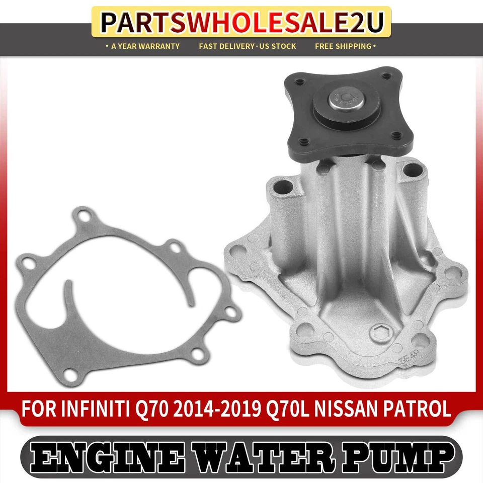 Bomba de agua del motor con junta para Infiniti FX50 QX56 QX80 Nissan Pathfinder Armada Foto 1 de 4