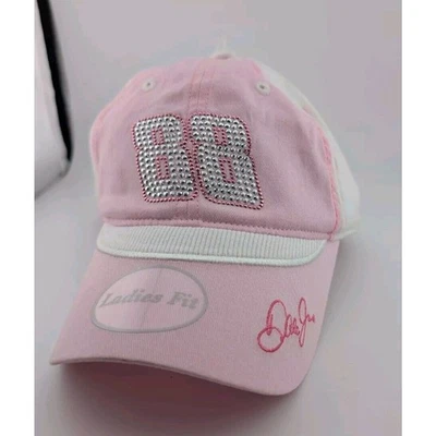 Sombrero para mujer Dale Earnhardt Jr NASCAR blanco rosa nuevo estrás 88 damas Foto 1 de 4