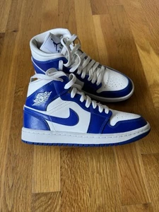 Nike Air Jordan 1 Mid Kentucky Azul Real/Blanco Talla 6 JUVENTUD - Usado Una Vez - Imagen 1 de 5
