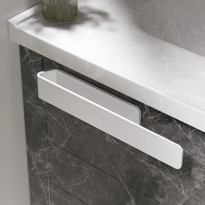 Aikzik Portasciugamani senza foratura in alluminio per bagno e cucina bianco (32 - Immagine 1 di 4
