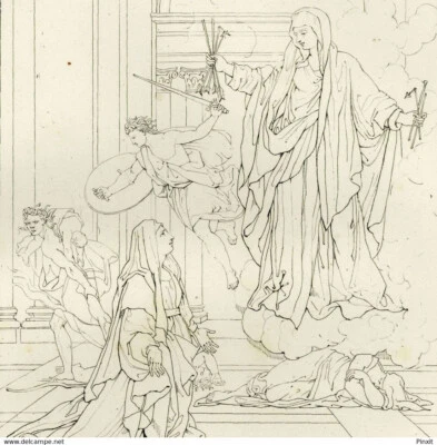 Nicolas Poussin Apparition à Sainte Françoise La Vision de sainte Françoise Rom - Photo 1/3